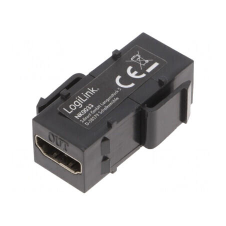 Adaptor Soclu Mamă x2 HDMI x2 Keystone Repeater Aurit | Electronic-mag.ro | Componente Electronice