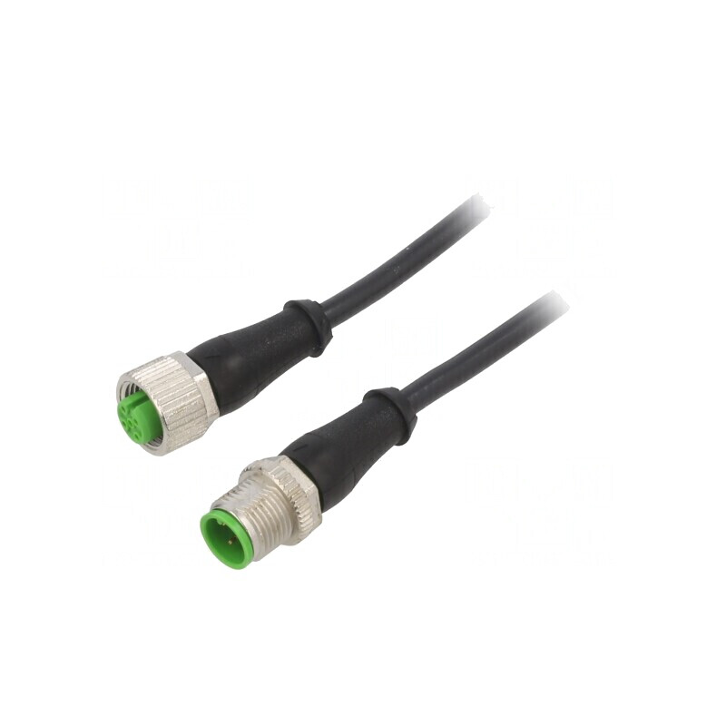 Cablu de Conectare M12 4 Pin 5m Negru | Electronic-mag.ro | Componente Electronice