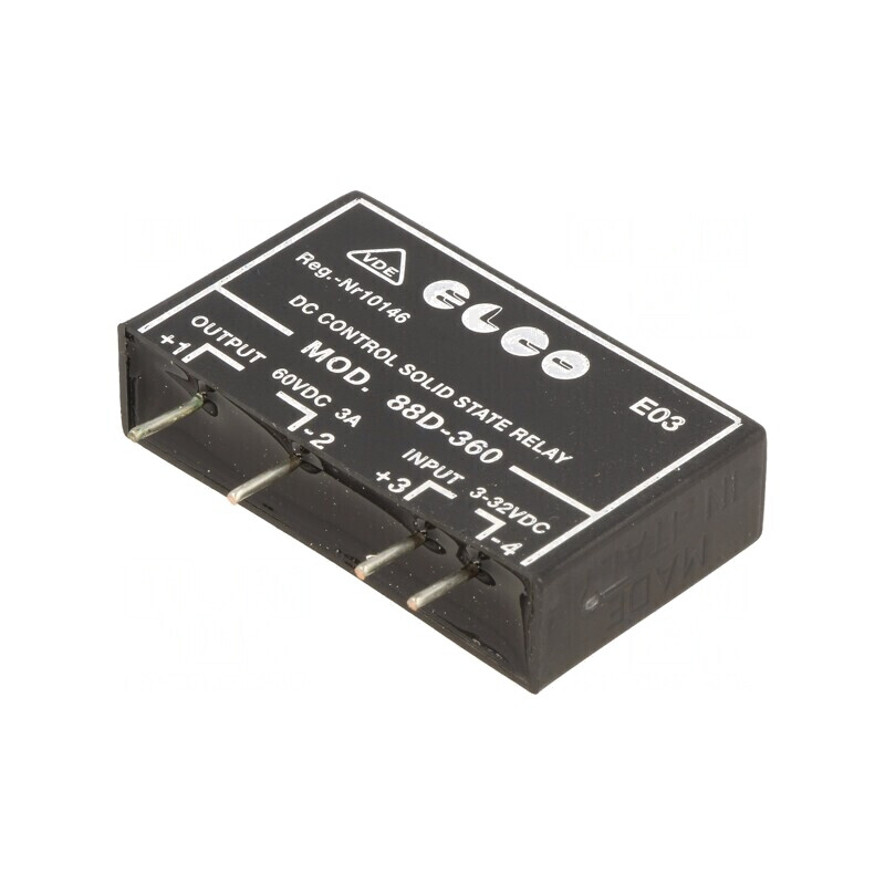 Releu Semiconductor SPST-NO 3-32VDC 3A 60VDC SSR88D-360 | Electronic-mag.ro | Componente Electronice