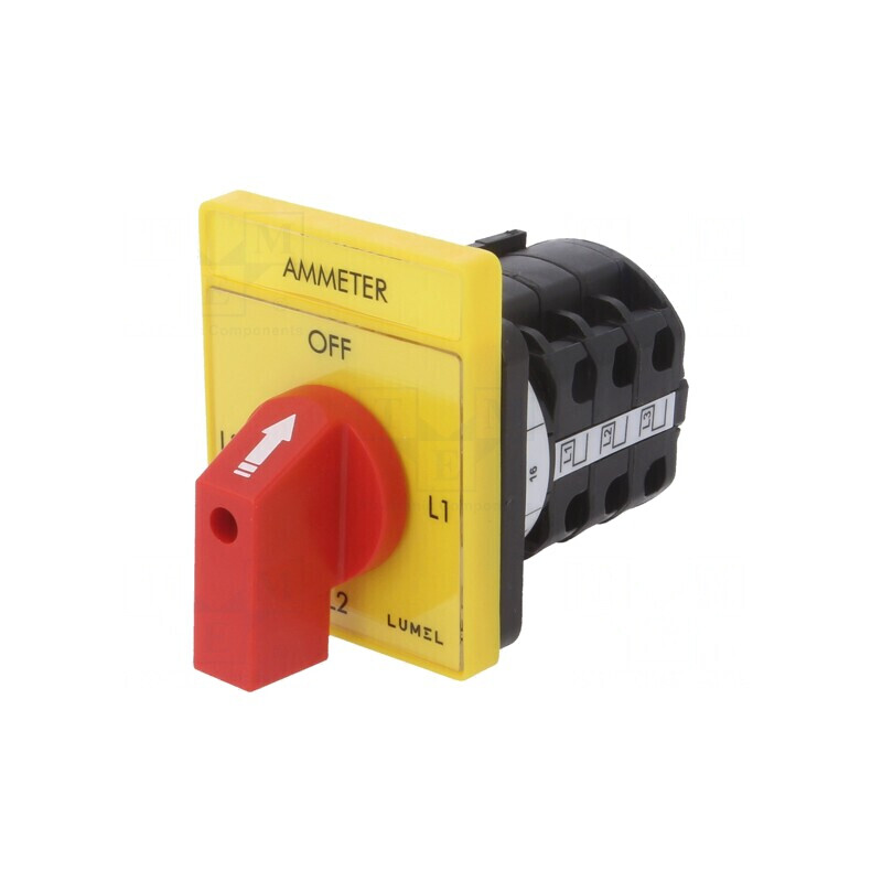 Comutator cu Came pentru Ampermetre 16A 4 Pozitii | Electronic-mag.ro | Componente Electronice