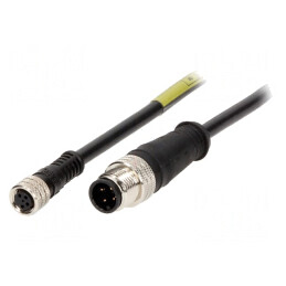 Cablu senzori/automatizări M12-M8 4 pini 5m