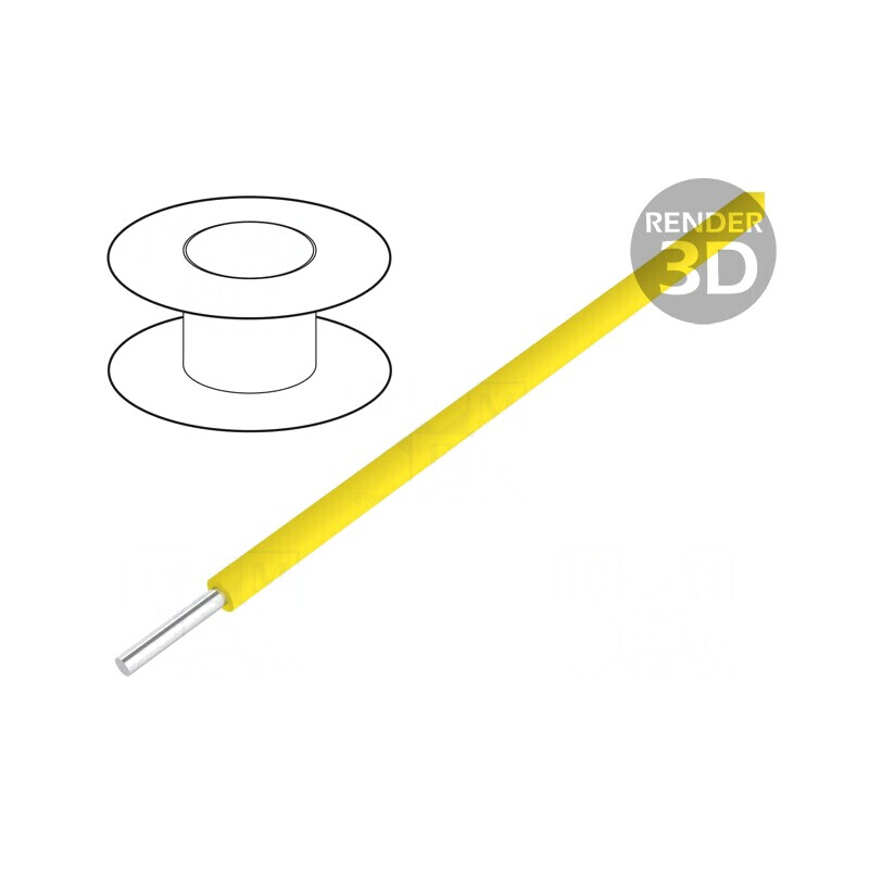 Cablu HookUp Wire 22AWG PVC Galben 30,5m 300V | Electronic-mag.ro | Componente Electronice