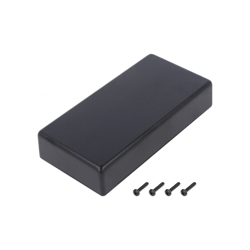 Carcasă universală neagră SMART ABS 64mm x 128mm x 26mm | Electronic-mag.ro | Componente Electronice
