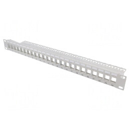 Patch Panel Keystone Gri 24 Porturi 19" | Electronic-mag.ro | Componente Electronice