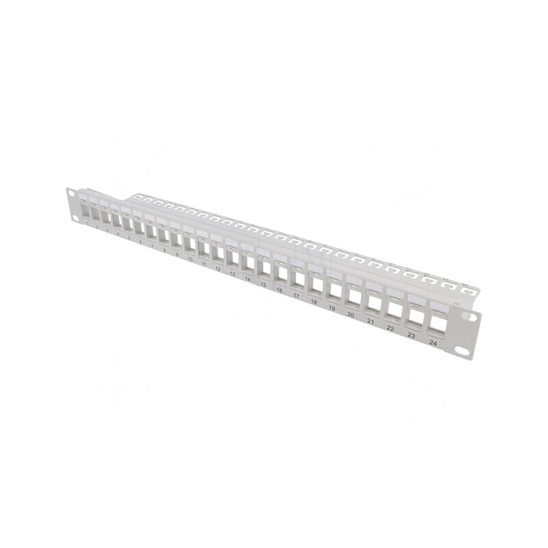 Patch Panel Keystone Gri 24 Porturi 19" | Electronic-mag.ro | Componente Electronice