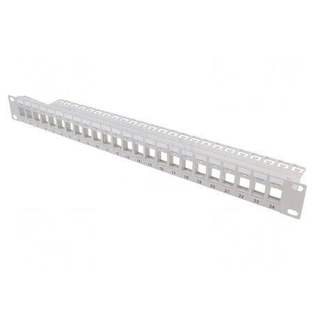 Patch Panel Keystone Gri 24 Porturi 19" | Electronic-mag.ro | Componente Electronice