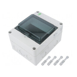 Carcasă Aparatură Modulară IP65 Gri Deschis 6 Module | Electronic-mag.ro | Componente Electronice
