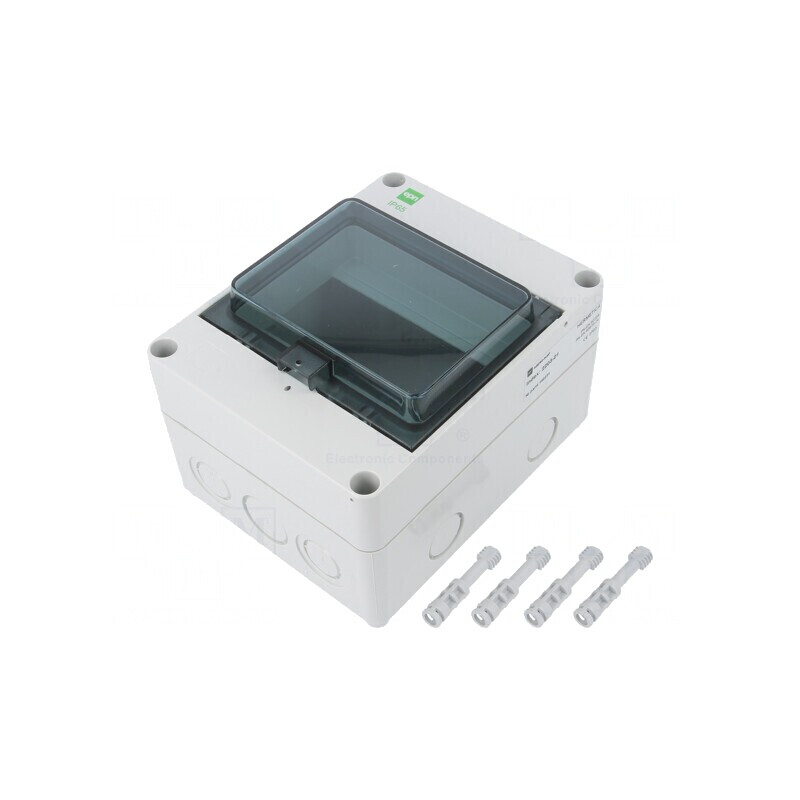 Carcasă Aparatură Modulară IP65 Gri Deschis 6 Module | Electronic-mag.ro | Componente Electronice