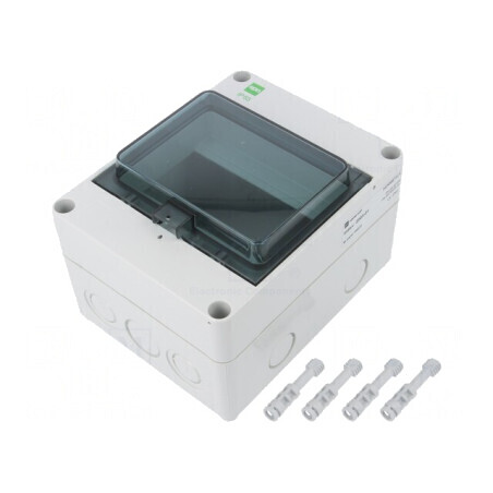 Carcasă Aparatură Modulară IP65 Gri Deschis 6 Module | Electronic-mag.ro | Componente Electronice