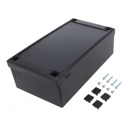 Carcasă universală neagră 112x200x71 mm ABS | Electronic-mag.ro | Componente Electronice