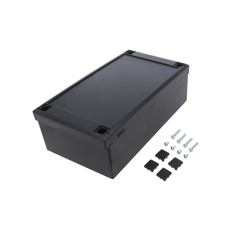Carcasă universală neagră 112x200x71 mm ABS | Electronic-mag.ro | Componente Electronice