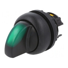 Comutator rotativ 22mm verde stabil 1 poziție | Electronic-mag.ro | Componente Electronice