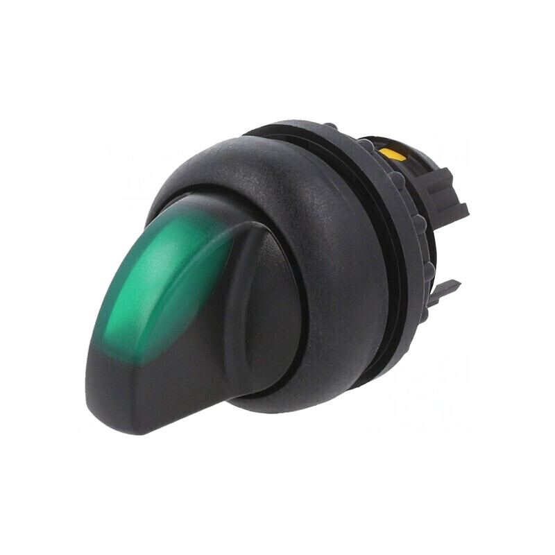 Comutator rotativ 22mm verde stabil 1 poziție | Electronic-mag.ro | Componente Electronice