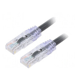 Patch cord TX6A 10Gig U/UTP Cat6a Negru 2m | Electronic-mag.ro | Componente Electronice