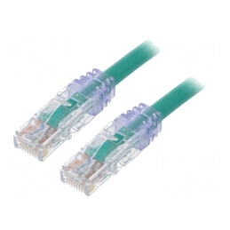 Patch Cord TX6A 10Gig U/UTP CAT6a PVC Verde 2m 24AWG | Electronic-mag.ro | Componente Electronice