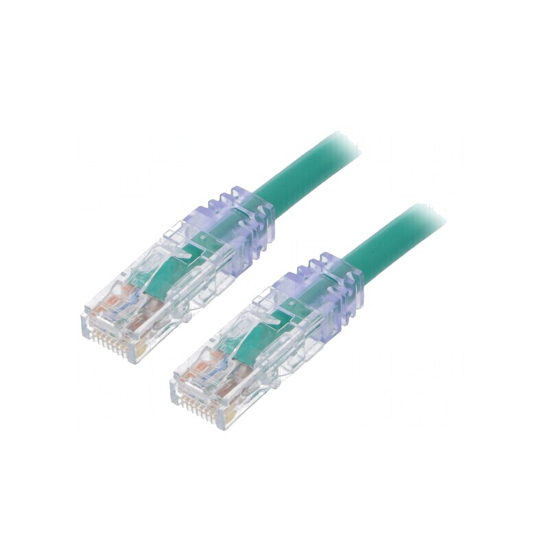 Patch Cord TX6A 10Gig U/UTP CAT6a PVC Verde 2m 24AWG | Electronic-mag.ro | Componente Electronice