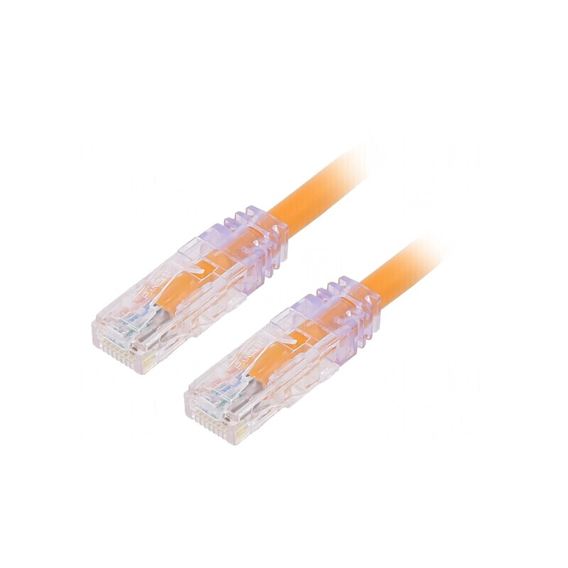 Cabluri Ethernet UTP Cat6a Patch Cord 2m Portocaliu | Electronic-mag.ro | Componente Electronice