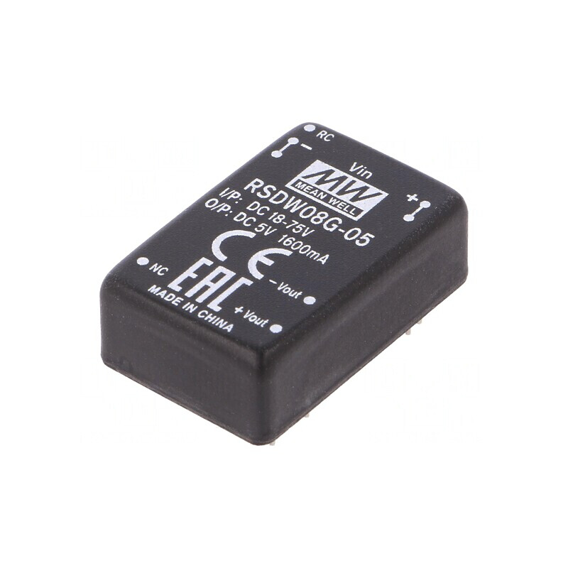 Convertor DC/DC 8W 18-75V la 5V 1600mA THT | Electronic-mag.ro | Componente Electronice
