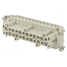 Conector HDC Inserturi Mamă 24 PE 16A | Electronic-mag.ro | Componente Electronice