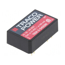 Convertor DC/DC 3W 18-36V la 15V/-15V TEN 3-2423N | Electronic-mag.ro | Componente Electronice