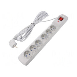 Prelungitor 6 Prize cu Protecție la Supratensiune | Electronic-mag.ro | Componente Electronice