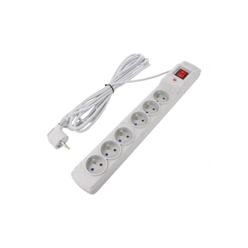 Prelungitor 6 Prize cu Protecție la Supratensiune | Electronic-mag.ro | Componente Electronice