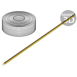 Cablu electric LiYz 2x0,14mm2 250V 50m maro/galben | Electronic-mag.ro | Componente Electronice