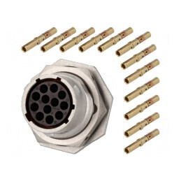 Conector Circular RT360 Mamă Crimpat 12 PIN 13A | Electronic-mag.ro | Componente Electronice
