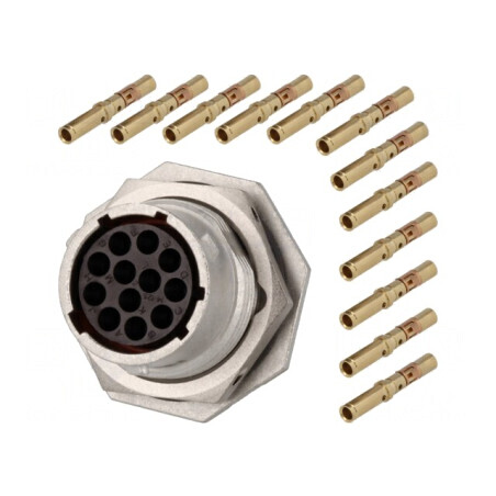 Conector Circular RT360 Mamă Crimpat 12 PIN 13A | Electronic-mag.ro | Componente Electronice