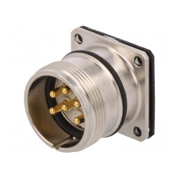 Conector M23 Soclu 6 Pini Aurit IP67 20A | Electronic-mag.ro | Componente Electronice