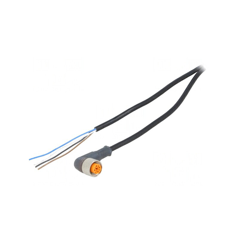 Cablu de conectare M12 4 pini 5m 240VAC 4A PVC | Electronic-mag.ro | Componente Electronice