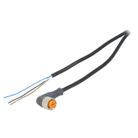 Cablu de conectare M12 4 pini 5m 240VAC 4A PVC | Electronic-mag.ro | Componente Electronice