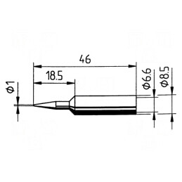 Vârf conic 1mm pentru ciocan de lipit stație de lipit | Electronic-mag.ro | Componente Electronice