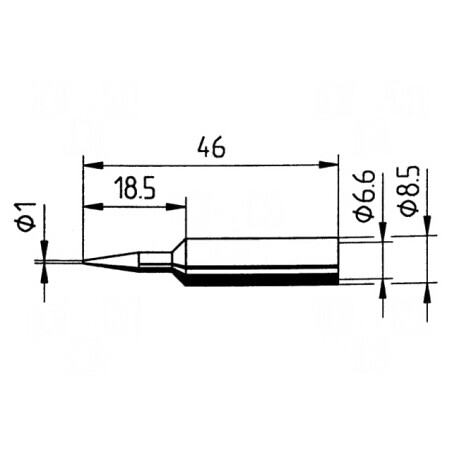 Vârf conic 1mm pentru ciocan de lipit stație de lipit | Electronic-mag.ro | Componente Electronice