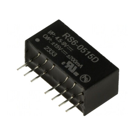 Convertor DC/DC 6W 4.5-9V la 15V/-15V SIP8 | Electronic-mag.ro | Componente Electronice