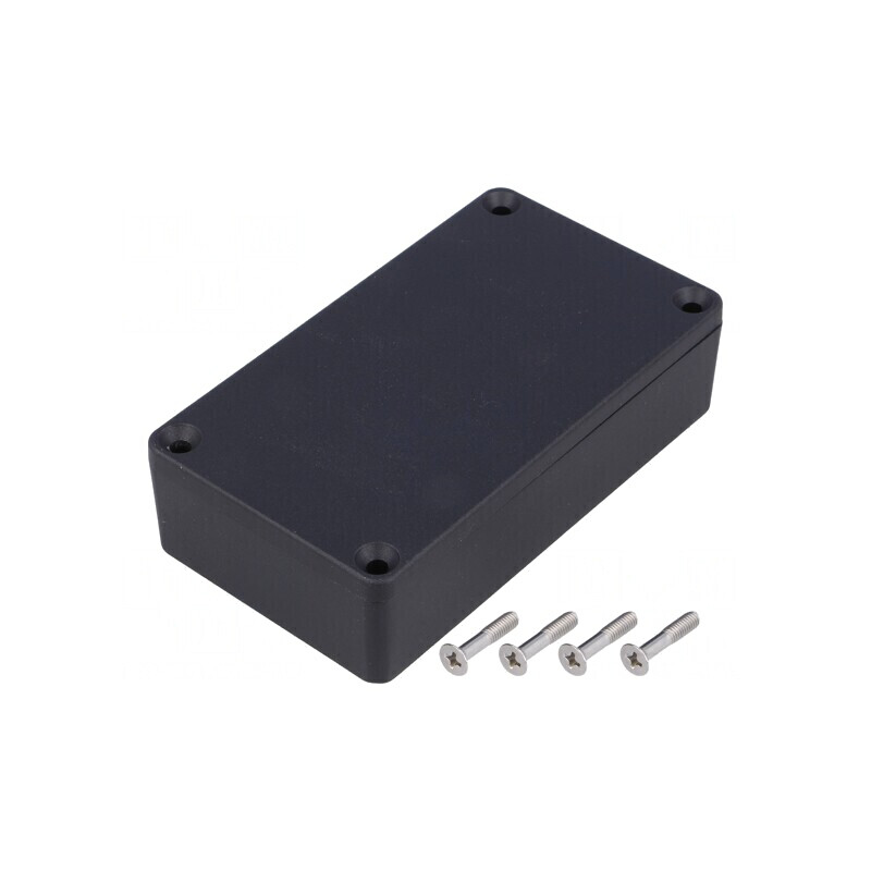 Carcasă universală aluminiu IP66 65x115x30mm 1550Z negru | Electronic-mag.ro | Componente Electronice