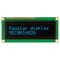 Display OLED Alfanumeric 16x2 Albastru 80x36x10mm | Electronic-mag.ro | Componente Electronice