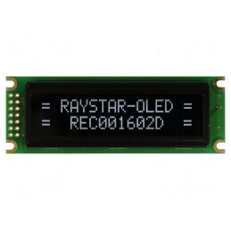 'Afișaj OLED Alfanumeric 16x2 85x30x10mm Alb 14 PIN' | Electronic-mag.ro | Componente Electronice