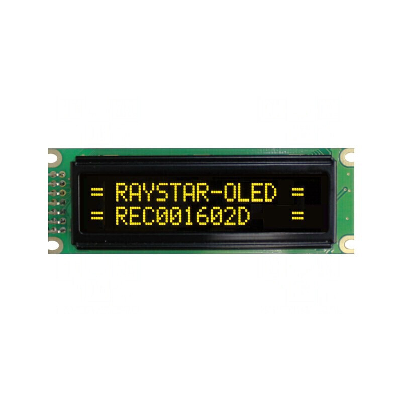 Afișaj OLED Alfanumeric 16x2 Galben 85x30x10mm | Electronic-mag.ro | Componente Electronice