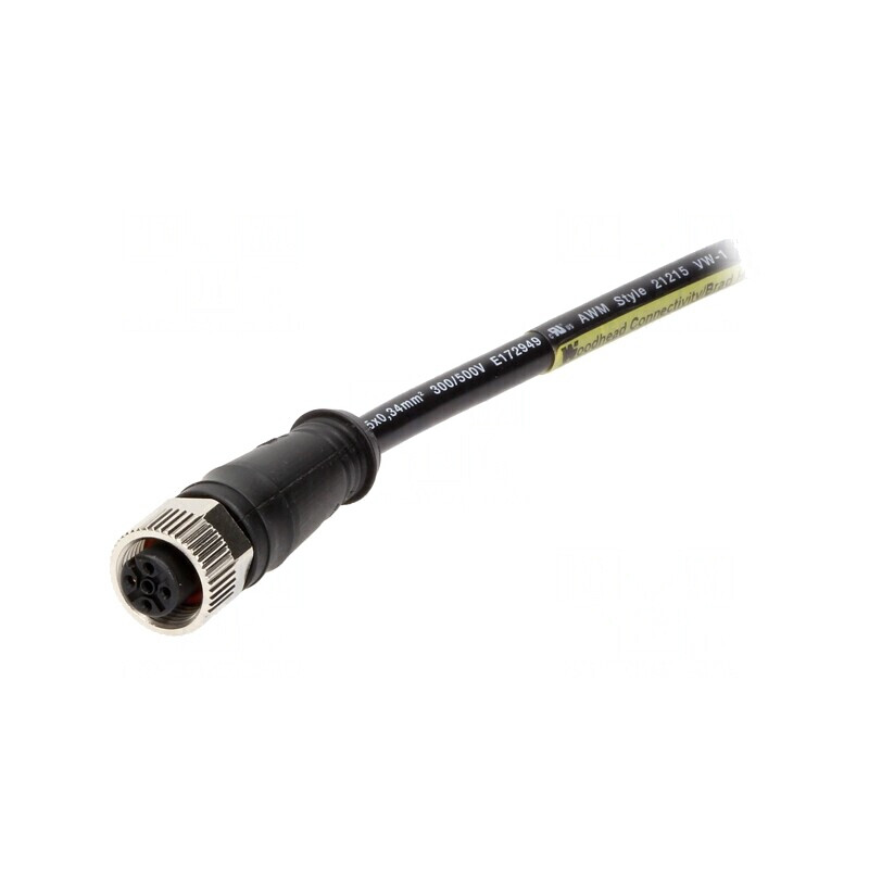Mufă M12 5 PIN mamă DeviceNet CANopen 5m IP67 60V 4A | Electronic-mag.ro | Componente Electronice
