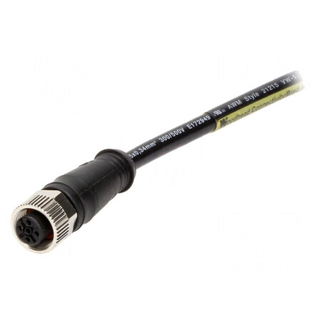 Mufă M12 5 PIN mamă DeviceNet CANopen 5m IP67 60V 4A | Electronic-mag.ro | Componente Electronice