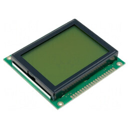 Afișaj LCD Grafic 128x64 STN Galben-Verde LED | Electronic-mag.ro | Componente Electronice