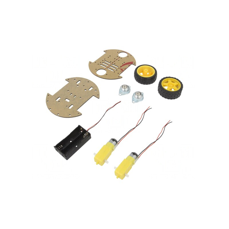 Şasiu cu Roţi 4,5-6VDC 2 Motoare 2 Roţi OKY5029 | Electronic-mag.ro | Componente Electronice