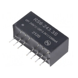 Convertor DC/DC 6W 18-36V la 3.3V 1.3A SIP8 | Electronic-mag.ro | Componente Electronice