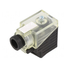 Conector: cu valvă | mufă | format A | 18mm | mamă | PIN: 3 | în unghi 90° | 7000-29541-0000000