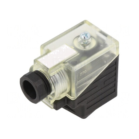 Conector cu Valvă Mufă 18mm 3-PIN 90° | Electronic-mag.ro | Componente Electronice