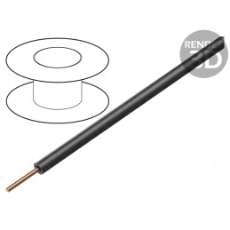 Cablu sârmă Cu 0,2mm2 PVC negru 60V 100m | Electronic-mag.ro | Componente Electronice