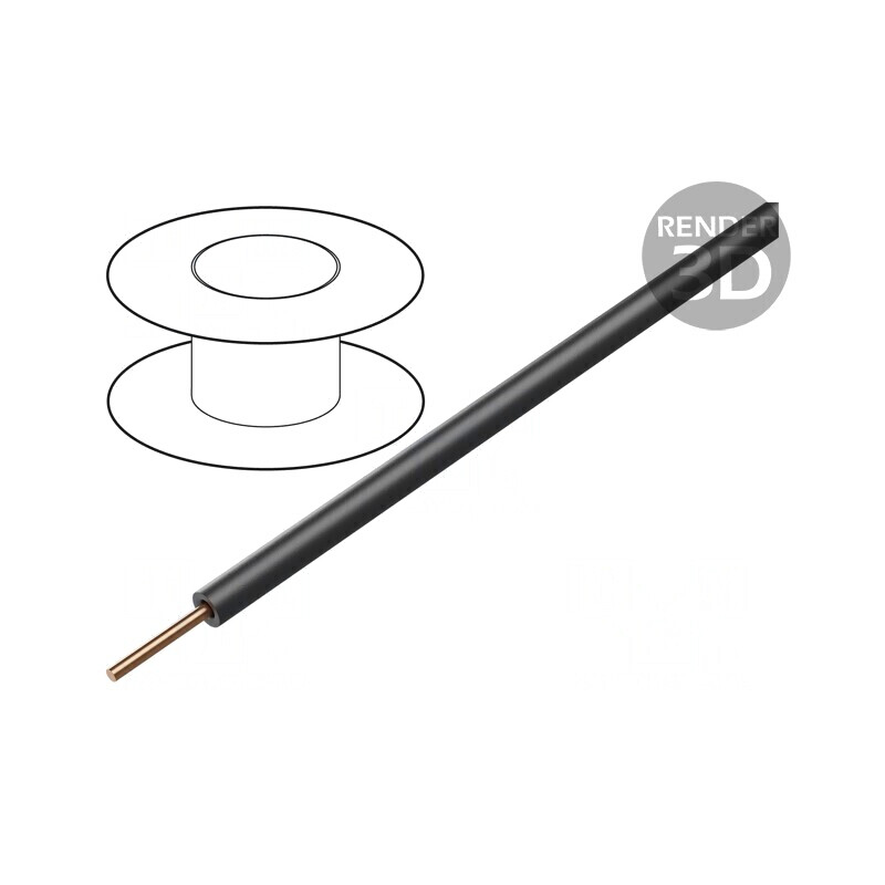 Cablu sârmă Cu 0,2mm2 PVC negru 60V 100m | Electronic-mag.ro | Componente Electronice