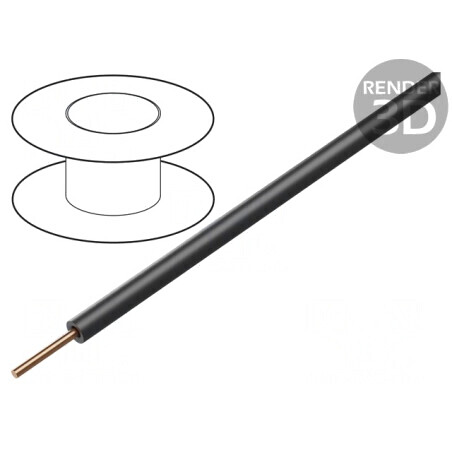 Cablu sârmă Cu 0,2mm2 PVC negru 60V 100m | Electronic-mag.ro | Componente Electronice