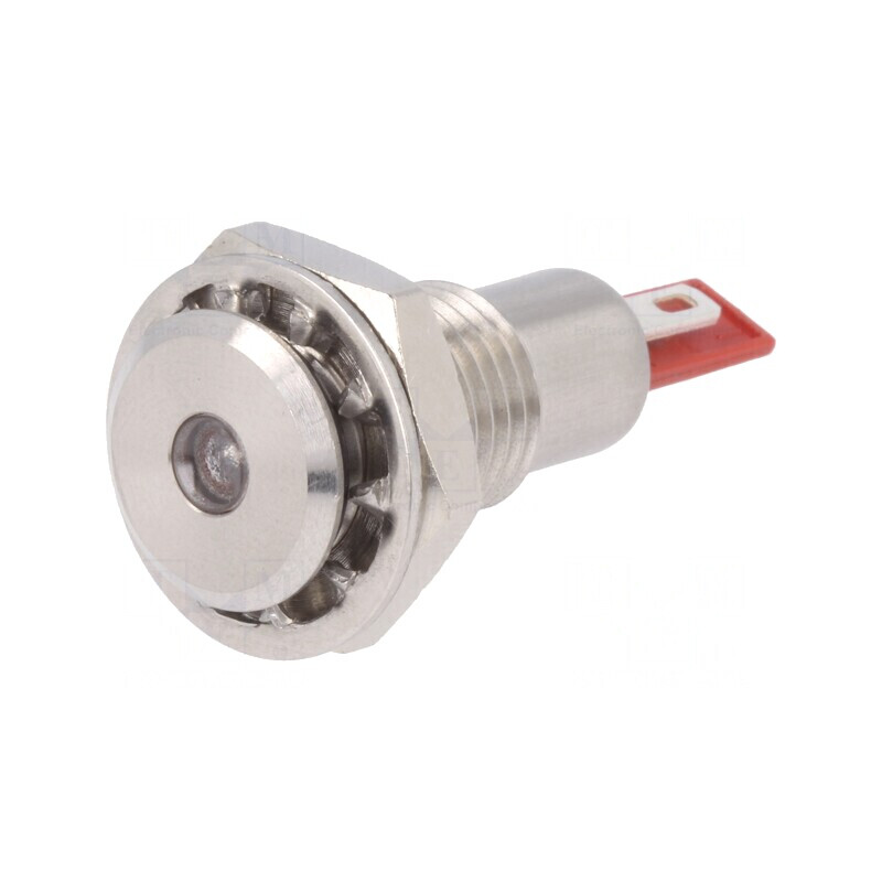 Lumină LED roșie 12V IP67 Ø12mm | Electronic-mag.ro | Componente Electronice